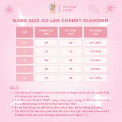 Áo Len Cherry Diamond (Tặng kẹp nơ) cho thú cưng - Áo, váy cho chó mèo, thú cưng - Ziềng iu Petshop