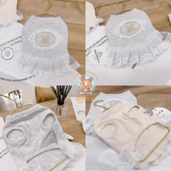 Váy Mơ Mộng cotton ren (Tặng kẹp nơ) cho thú cưng - Áo, váy cho chó mèo, thú cưng - Ziềng iu Petshop
