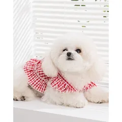 Váy công chúa Scotland nơ đỏ (Tặng kẹp nơ) cho thú cưng - Áo, váy cho chó mèo, thú cưng - Ziềng iu Petshop