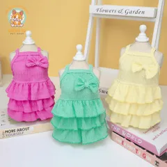 Váy Nơ Bèo Xòe Tầng (Tặng kẹp nơ) cho thú cưng - Áo, váy cho chó mèo, thú cưng - Ziềng iu Petshop