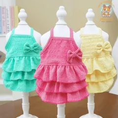 Váy Nơ Bèo Xòe Tầng (Tặng kẹp nơ) cho thú cưng - Áo, váy cho chó mèo, thú cưng - Ziềng iu Petshop