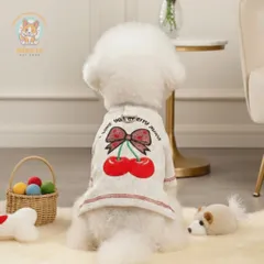 Áo Love You Cherry Much (Tặng kẹp nơ) cho thú cưng - Áo, váy cho chó mèo, thú cưng - Ziềng iu Petshop