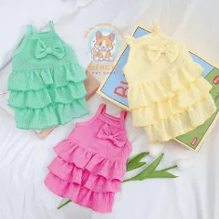 Váy Nơ Bèo Xòe Tầng (Tặng kẹp nơ) cho thú cưng - Áo, váy cho chó mèo, thú cưng - Ziềng iu Petshop