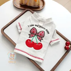 Áo Love You Cherry Much (Tặng kẹp nơ) cho thú cưng - Áo, váy cho chó mèo, thú cưng - Ziềng iu Petshop