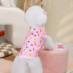 Áo thun kẻ ô Chống Rụng Lông Cho Chó Mèo - Áo, váy cho chó mèo, thú cưng - Ziềng iu Petshop