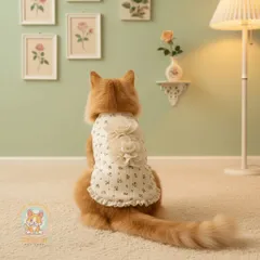 Váy Hoa Vintage Roman (Tặng kẹp nơ) cho thú cưng - Áo, váy cho chó mèo, thú cưng - Ziềng iu Petshop