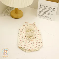 Váy Hoa Vintage Roman (Tặng kẹp nơ) cho thú cưng - Áo, váy cho chó mèo, thú cưng - Ziềng iu Petshop