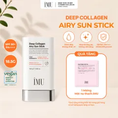 Sáp Chống Nắng Vegan Thỏi IMU Deep Collagen Sun Stick 18.5g SPF50+ PA++++,Kiềm Dầu, Cấp Ẩm, Mỏng Nhẹ