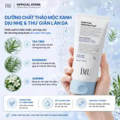 NEW Sữa rửa mặt tạo bọt IMU Cleansing Foam Làm Sạch Sâu, Cấp Ẩm Đa Tầng, Không Gây Khô Căng 150g
