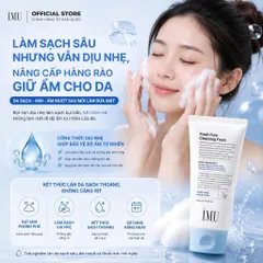 NEW Sữa rửa mặt tạo bọt IMU Cleansing Foam Làm Sạch Sâu, Cấp Ẩm Đa Tầng, Không Gây Khô Căng 150g