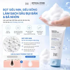 NEW Sữa rửa mặt tạo bọt IMU Cleansing Foam Làm Sạch Sâu, Cấp Ẩm Đa Tầng, Không Gây Khô Căng 150g