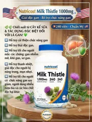 (HÀNG CHÍNH HÃNG MỸ) VIÊN UỐNG BỔ TRỢ CHỨC NĂNG GAN NUTRICOST MILK THISTLE 240 viên