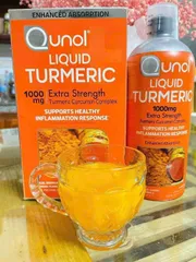 (HÀNG CHÍNH HÃNG MỸ) NƯỚC UỐNG NGHỆ TƯƠI QUNOL LIQUID TURMERIC 1000mg 900ml