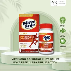 (HÀNG CHÍNH HÃNG MỸ) VIÊN UỐNG BỔ XƯƠNG KHỚP SCHIFF MOVE FREE ULTRA TRIPLE ACTION 75 viên