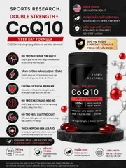 (HÀNG CHÍNH HÃNG MỸ) VIÊN UỐNG CoQ10 SPORT RESEARCH 200mg 150 viên