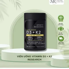 (HÀNG CHÍNH HÃNG MỸ) VIÊN UỐNG VITAMIN D3 + K2 RESEARCH 160 Viên