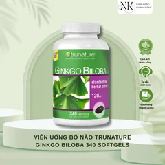 (HÀNG CHÍNH HÃNG MỸ) VIÊN UỐNG BỔ NÃO TRUNATURE GINKGO BILOBA 120MG 340 viên
