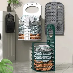 Giỏ đựng quần áo gấp gọn ( Giao Màu Ngẫu Nhiên )