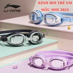 Mẫu mới kính bơi trẻ em (< 25kg) Lining chống nước chống mờ sương chống tia UV kèm nút tai LNJV254