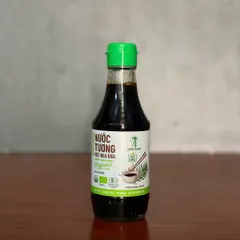 Nước tương mật hoa dừa organic Sokfarm nắp xanh ít muối size 200ml - nước tương không chứa đậu nành