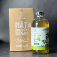 Giấm mật hoa dừa Sokfarm 500ml - giấm hữu cơ của Việt Nam