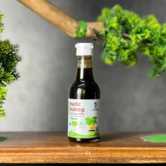 [Size mini 60ml] Nước tương mật hoa dừa Organic Sokfarm dòng ít muối (nắp xanh) 802317