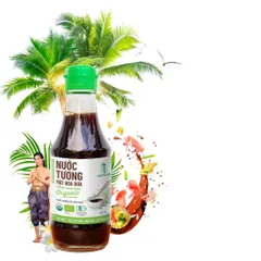 Size 500ml nước tương mật hoa dừa Sokfarm không chứa đậu nành