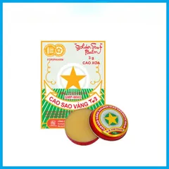 3 hộp Cao sao vàng TW3 hàng chính hãng, cao xoa bóp giúp giải cảm, giảm nhức đầu, xua đuổi côn trùng hũ 3g