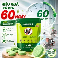 (ComBo 5 gói ) 10 Viên Đuổi Chuột Thảo Mộc Dạng Nén Xua Chuột, Côn Trùng An Toàn Thú Cưng Dùng Cho Nhà Kho Bếp Gara, Ô Tô -
