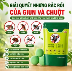 (ComBo 5 gói ) 10 Viên Đuổi Chuột Thảo Mộc Dạng Nén Xua Chuột, Côn Trùng An Toàn Thú Cưng Dùng Cho Nhà Kho Bếp Gara, Ô Tô -