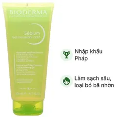 Sữa Rửa Mặt Bioderma Sebium Gel Moussant Actif 200ml [hàng nhập khẩu]