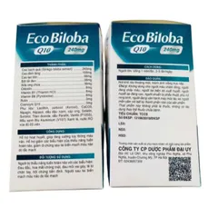 Eco Biloba Q10 Đại Uy hộp 100 viên giúp tăng cường tuần hoàn não