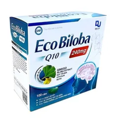 Eco Biloba Q10 Đại Uy hộp 100 viên giúp tăng cường tuần hoàn não