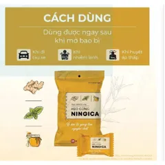 THỰC PHẨM BỔ SUNG KẸO GỪNG NINGICA Vị Ấm Từ Gừng Tươi Nguyên Chất Gói 10 Viên