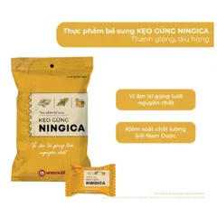 THỰC PHẨM BỔ SUNG KẸO GỪNG NINGICA Vị Ấm Từ Gừng Tươi Nguyên Chất Gói 10 Viên