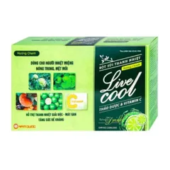 Bột sủi Thanh Nhiệt Livecool Nam Dược hương chanh hỗ trợ giải độc, mát gan (Hộp 10 gói)