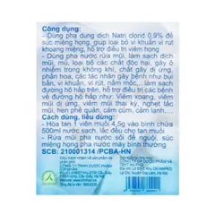 Muối Y Tế Ích Nhân dùng pha nước súc miệng họng, rửa mũi (50 viên x 4.5g)