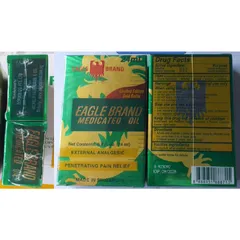 01 Chai Dầu Gió Xanh Con Ó Eagle Brand 2 Nắp Mỹ 24ML mẫu rồng(Singapore sx cho thị trường Mỹ)