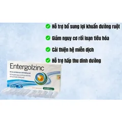 Men ống vi sinh ENTERGOLZINC - Cân bằng hệ vi sinh đường ruột_ Hộp 20 ống 10ml