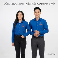 A001 - Áo sơ mi đoàn thanh niên dài tay 1 túi dành cho Nam và Nữ (30-72kg)