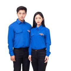 Áo sơ mi Đoàn Thanh niên chất vải thoáng mát một túi (30-72kg)