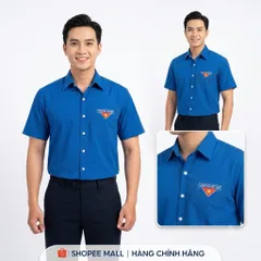 A002 - Áo sơ mi Đoàn thanh niên ngắn tay 1 Túi dành cho Nam và Nữ (40-75kg)
