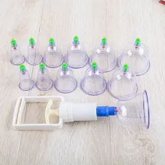 Bộ giác hơi không dùng lửa 12 cốc đủ phụ kiện. Bộ giác hơi 12 cốc