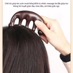 Mắt Lược Massage Nhỏ Da Đầu Bộ 2 Lược Massage Da Đầu Cho Tóc, Lược Gỗ Đàn Hương Giá Rẻ