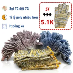 Sỉ 500 Đôi Găng Tay Len Dệt Sợi Việt Dương Nhiều Lựa Chọn Cho Lao Động + Làm Vườn + Công trình
