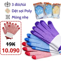 Sỉ 500 Đôi Găng Tay Len Dệt Sợi Việt Dương Nhiều Lựa Chọn Cho Lao Động + Làm Vườn + Công trình