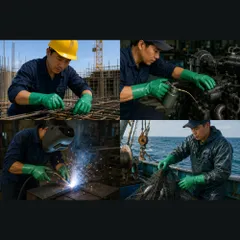 [HOT] Găng tay chống dầu NBR VIỆT DƯƠNG Chịu Lửa nhẹ, hoá chất, lót vải cotton 100% - GCSNBR