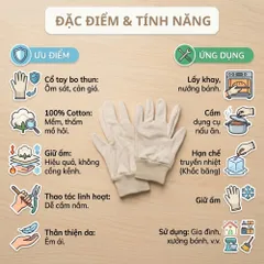 Găng Tay Giữ Ấm Và Cách Nhiệt Cho Nướng Bánh + Điêu Khắc Băng Nghệ Thuật - GDCOTTON
