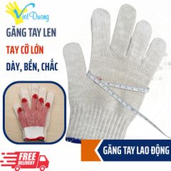 [BIGSIZE] Găng Tay Len Bảo Hộ Lao Động Cho Tay Cỡ Lớn Dày Dặn Hạn Chế Trơn + Bền Bỉ - BIGSIZE7KIM