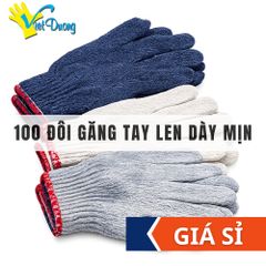 COMBO 100 Đôi Găng Tay Len Lao Động Việt Dương Hạn Chế Trượt - GDTC7KIM